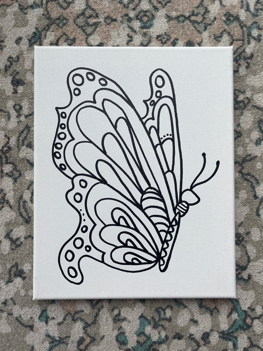 DIY Paint Party Pre-Drawn Canvas *butterfly*